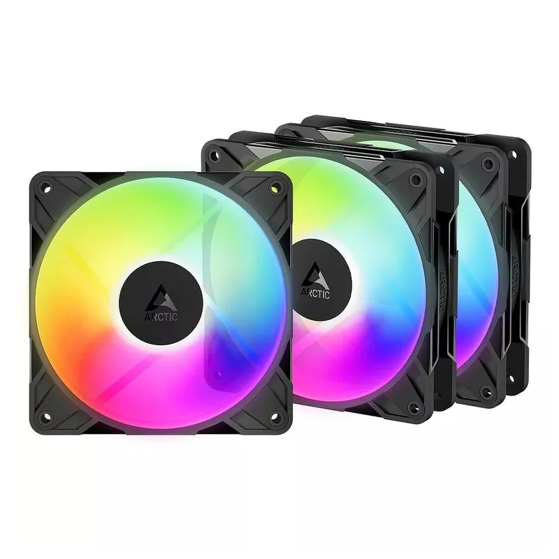 Ventilador 12CM Arctic P12 PRO PWM Negro A-rgb Pack 3 Ventiladores - foto 2