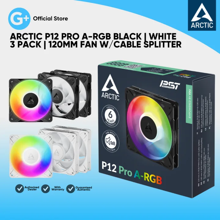 Ventilador 12CM Arctic P12 PRO PWM Negro A-rgb Pack 3 Ventiladores - foto 4
