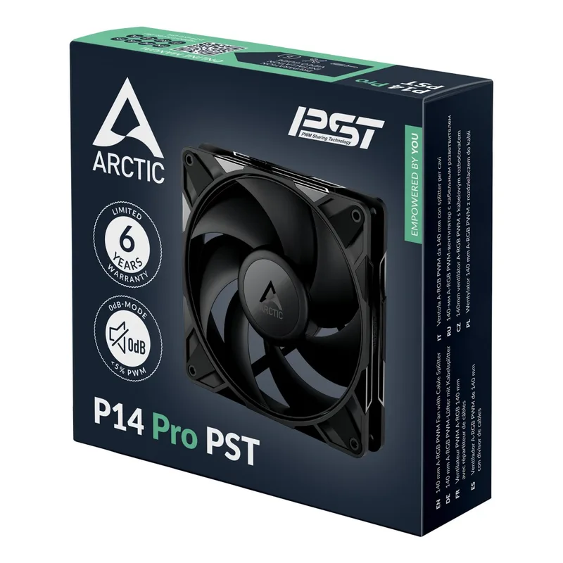 Ventilador 14CM Arctic P14 PRO PST Negro Pack 5 Ventiladores - foto 2