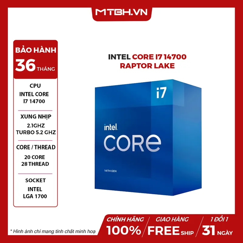 Micro Intel Core I7-14700 2.1/5.4ghz Lga1700 Raptor Lake BOX - foto 3