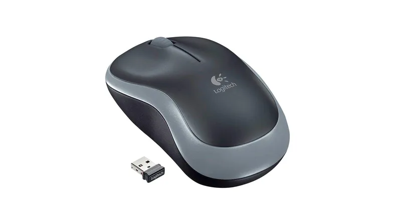 Raton Logitech M185 Optico 1000DPI Inalambrico 2 Botones Negro/gris