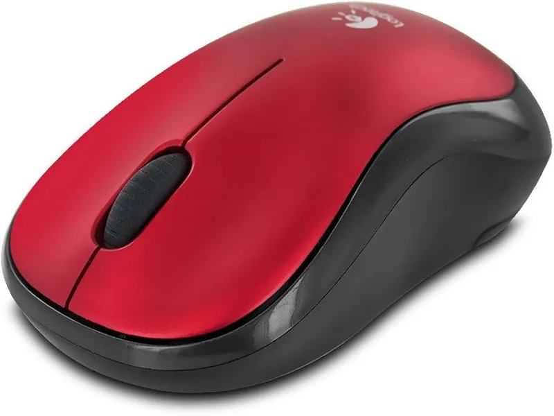 Raton Logitech M185 Inalambrico Negro/rojo