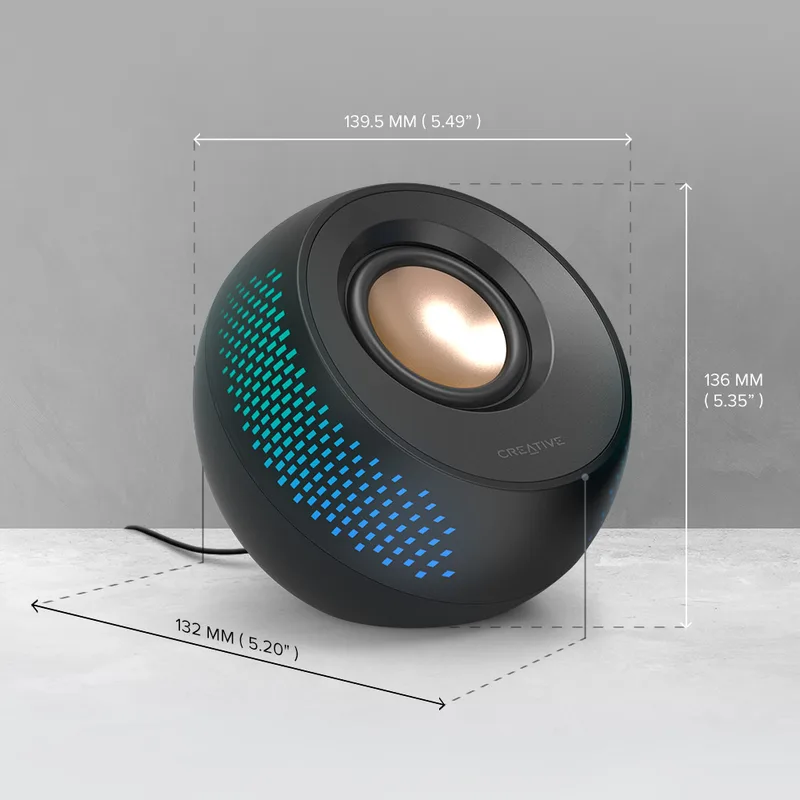 Creative Labs Altavoces Creative Pebble X 2.0 BT Negro RGB