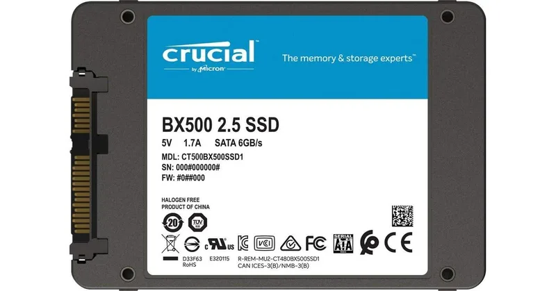 Disco Sólido SSD CRUCIAL 2.5 500GB SATA3 BX500 - foto 2
