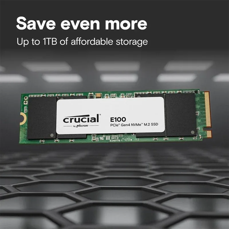 Disco Sólido SSD CRUCIAL M.2 1TB PCIE4.0 NVME E100 - foto 3