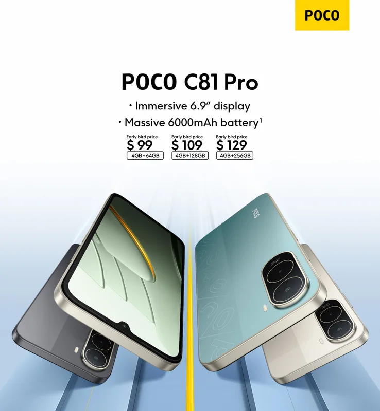 Xiaomi Smartphone Poco C81 PRO 6,90" 120HZ 4gb/256gb Gold - foto 3