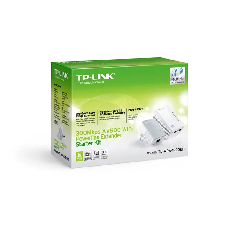Kit 2 Plc/powerline Tp-link Tl-wpa4220kit 2rj45/500mbps Wifi-n/300mbps - foto 3
