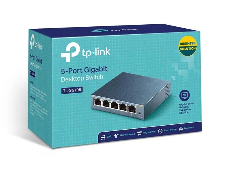 SWITCH TP-LINK SG105S 5 Puertos 10/100/1000MBPS