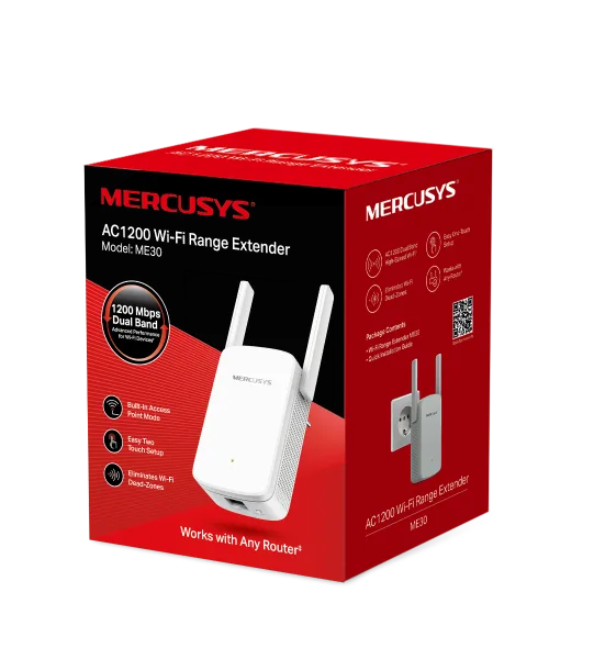 Repetidor Mercusys Me30 Wifi.ac/1200mbps 1rj45 2ANTENAS - foto 2