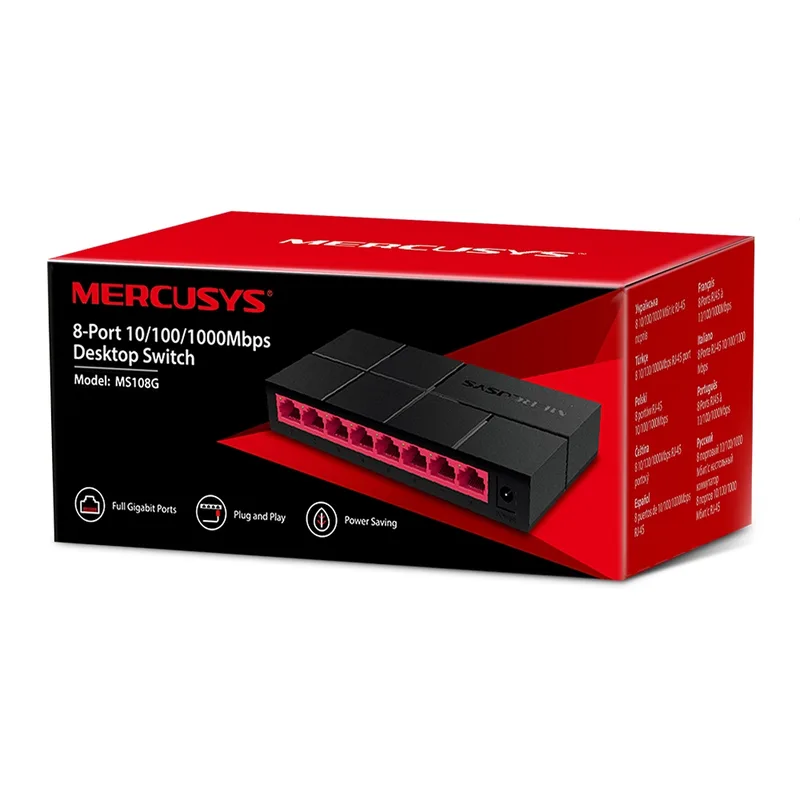 SWITCH MERCUSYS MS108G 8 Puertos 10/100/1000 - foto 2