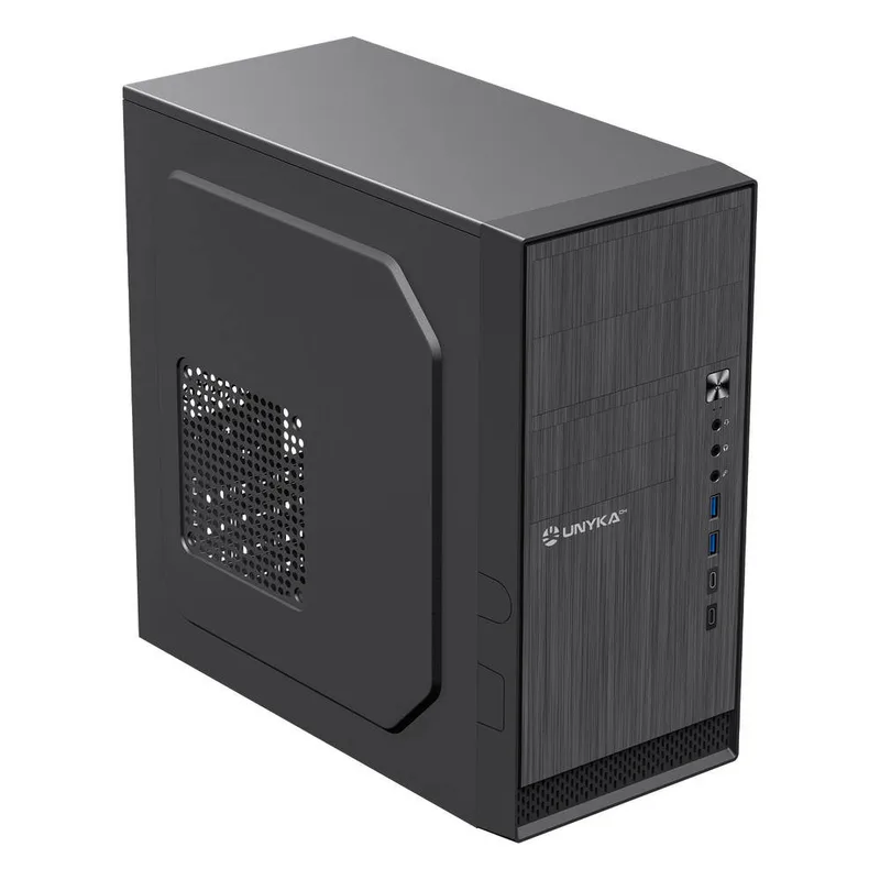 Caja Semitorre/micro-atx Unyka Numen S/fuente Usb3.0 Typec Negra - foto 3