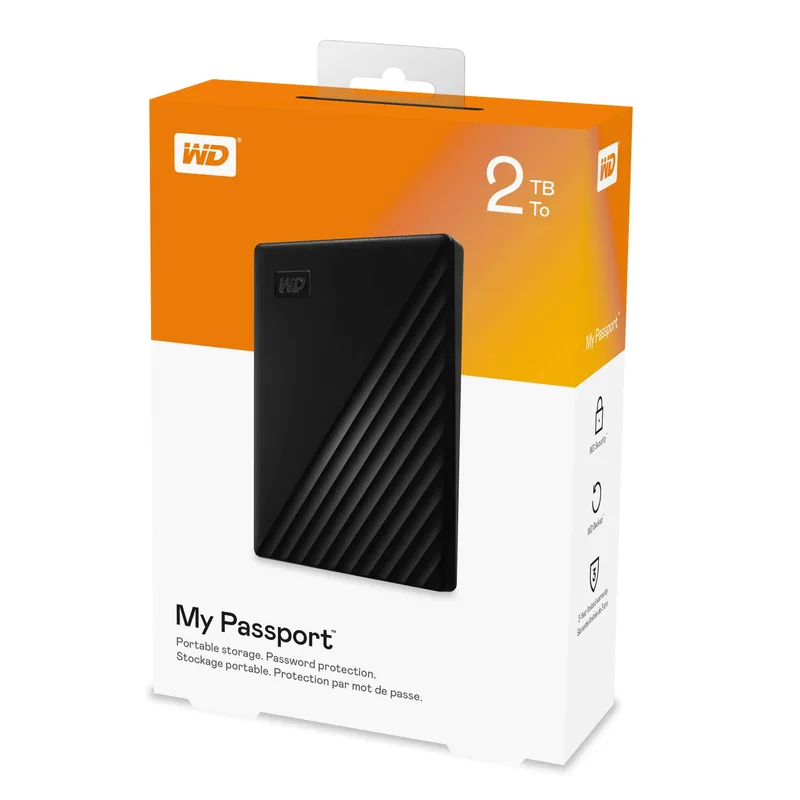 Disco Duro HDD Western Digital Externo 2.5" 2TB MY PASSPORT USB 3.2