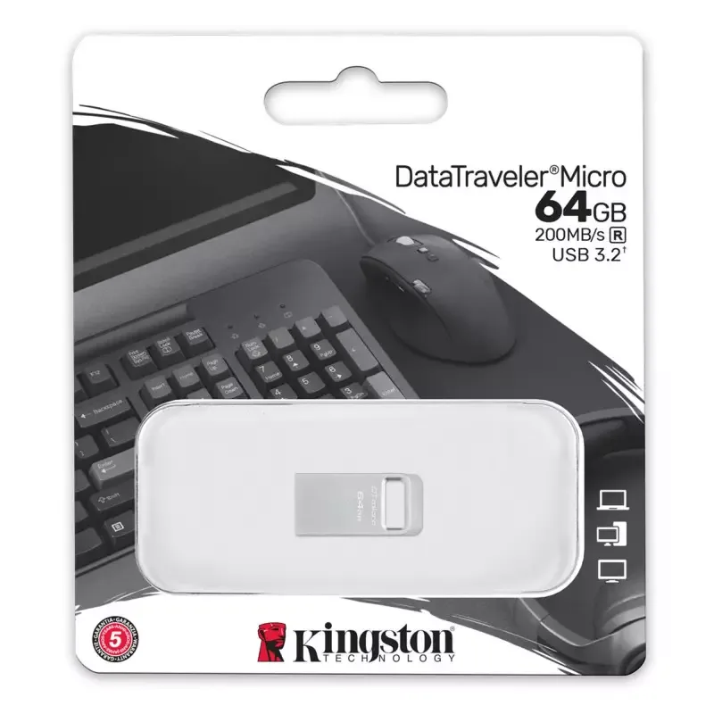 Pendrive Kingston 64GB Usb3.2 Dtmicro GEN Metal - foto 2