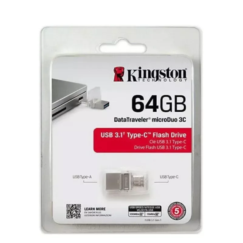 Pendrive Kingston 64GB Usb3.2 Microduo 3C