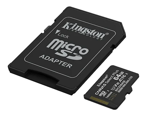 Microsd Kingston 64GB Cl10 Canvas Select PLUS + Adaptador - foto 2