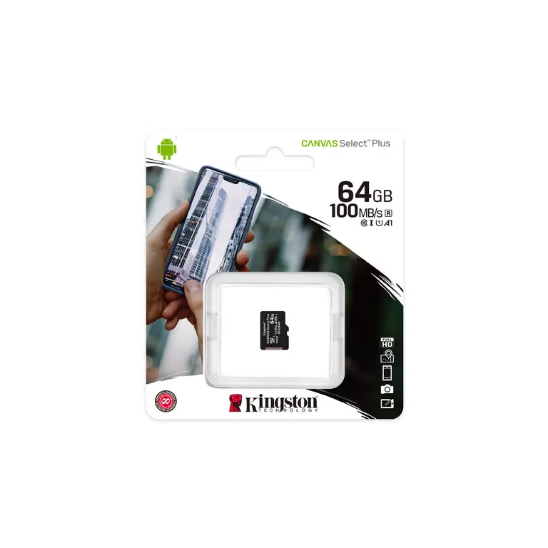 Microsd Kingston 512GB Cl10 Canvas Select PLUS + Adaptador - foto 2