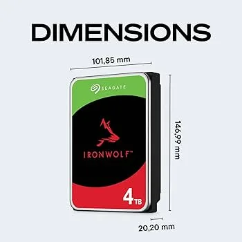 Disco Duro HDD SEAGATE NAS 3.5" 4TB 5400RPM 256MB SATA3 IRONWOLF NAS - foto 2