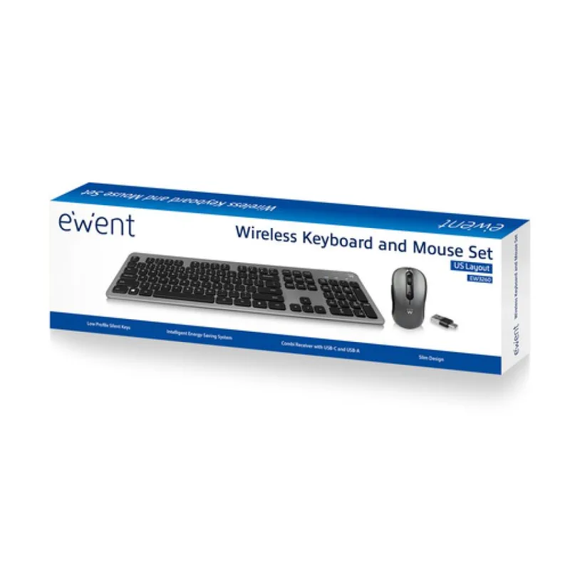 Combo Teclado/raton Ewent Ew3272 Usb-a Y Usb-c I Inalambrico - foto 2