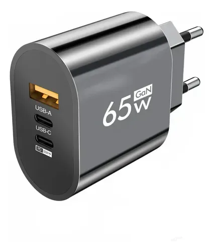Cargador DE Pared Rapido Ewent Usb-a Usb-c Ganfast 65W Negro - foto 2