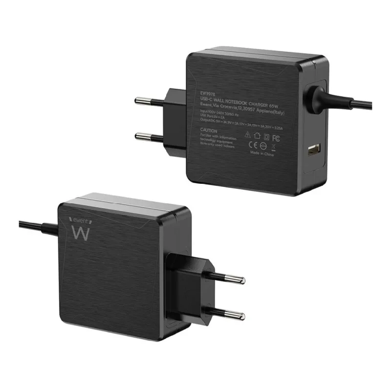 Cargador DE Pared Rapido Ewent Usb-a Usb-c Ganfast 65W Negro - foto 4