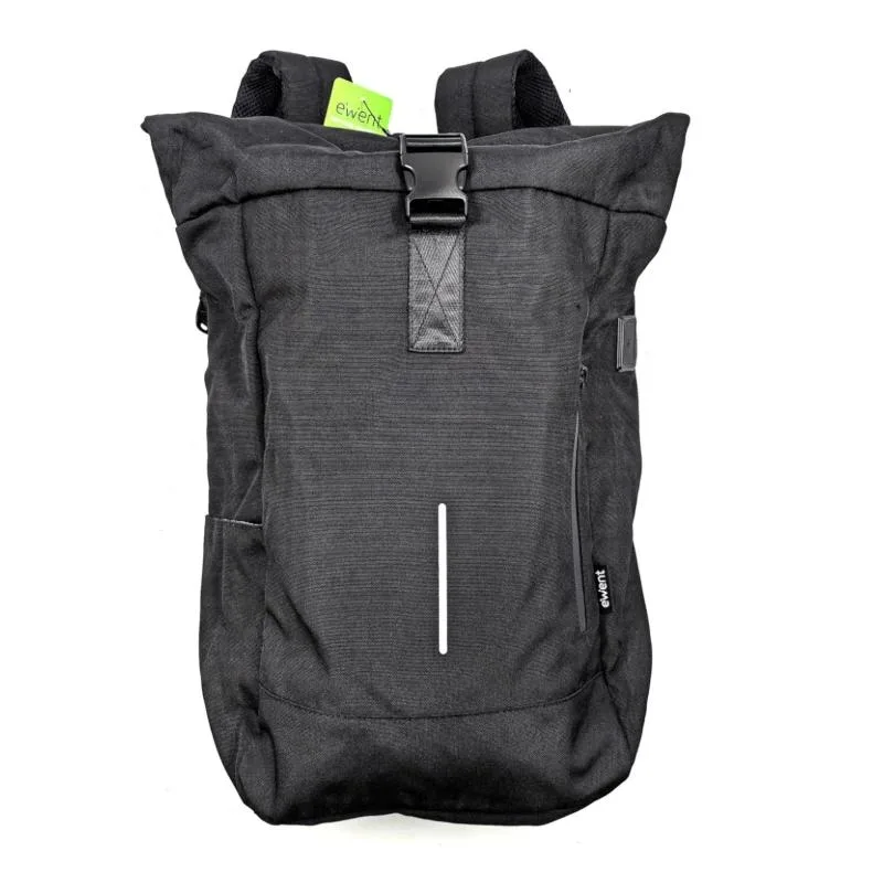 Mochila Ewent Ew2536 17.3 Trendy Roll Unisex Impermeable Negro - foto 2