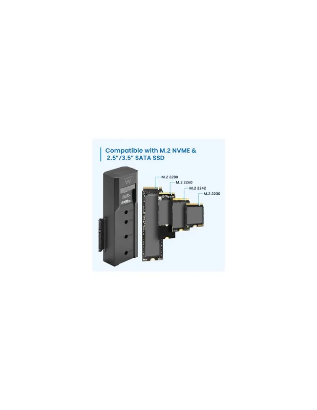 Clonador Dual BAY Ewent Ew7065 SATA 2,5/3,5 A NVME O DE NVME A SATA DE 2,5/3,5 - foto 4