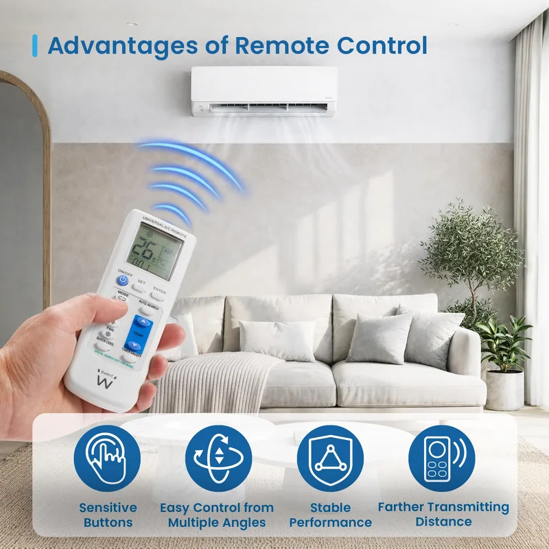 Mando Universal Ewent para Aire Acondicionado CON Soporte DE Pared