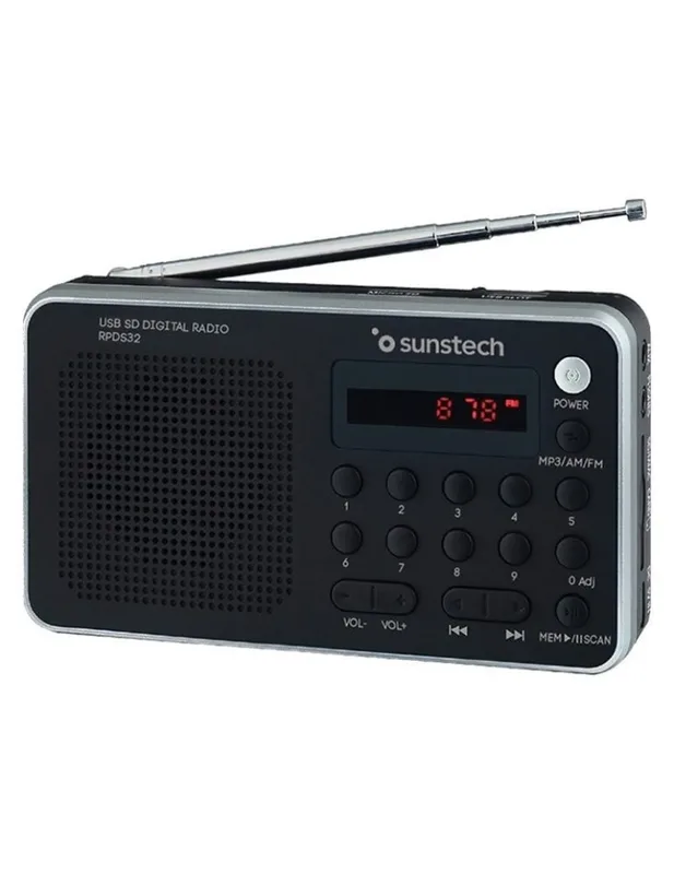 Radio Portatil Digital Sunstech Rpds32sl Usb/sd Negro/plata - foto 3