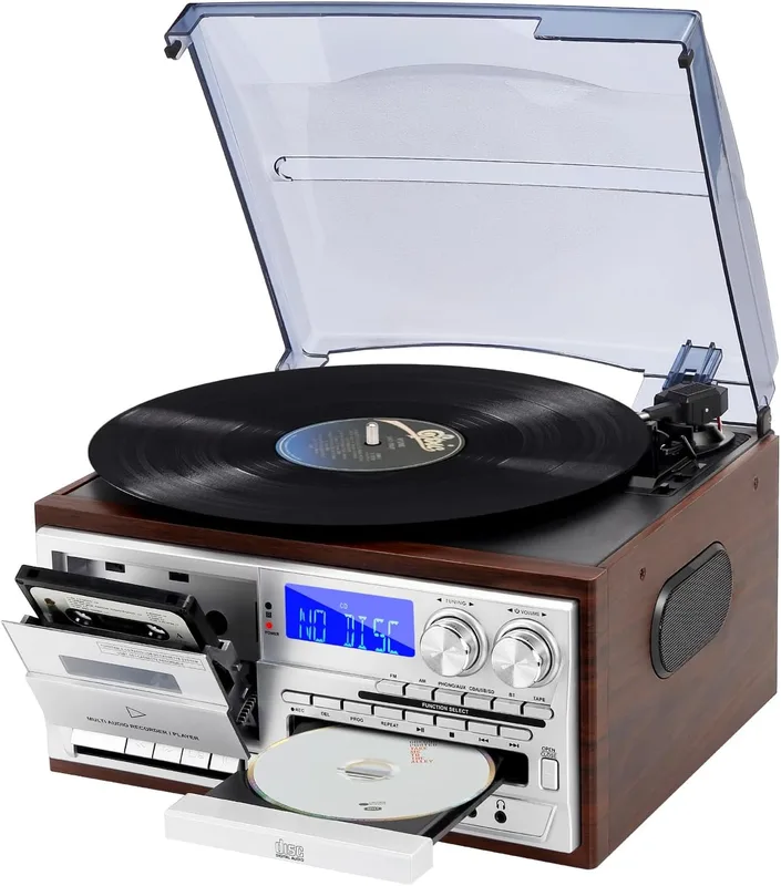Tocadiscos Sunstech Pxrc52cd Bluetooth/k7/cd/fm/usb/sd Madera - foto 3