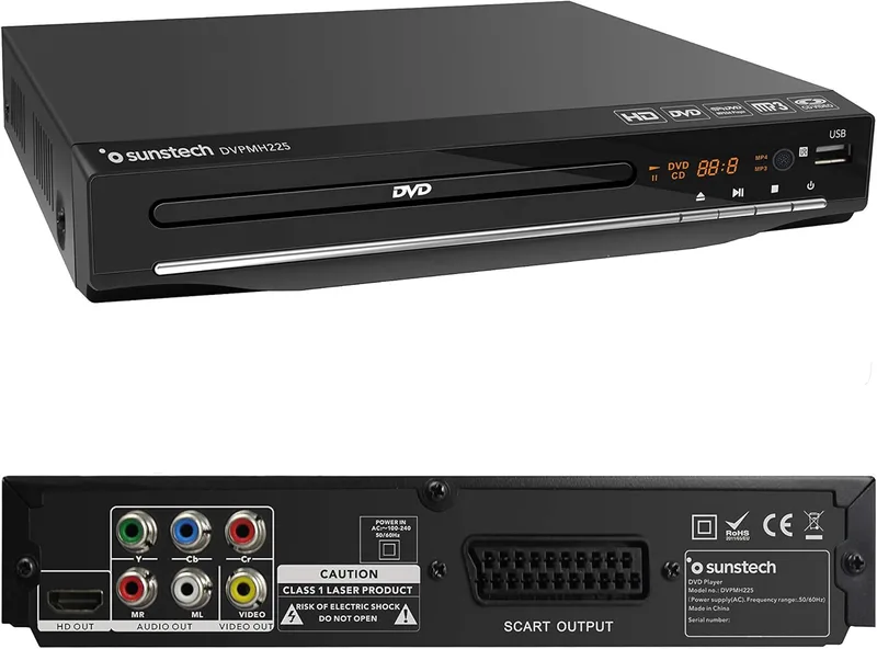 Reproductor DVD Sunstech Dvpmh225 HD USB HDMI Negro - foto 3