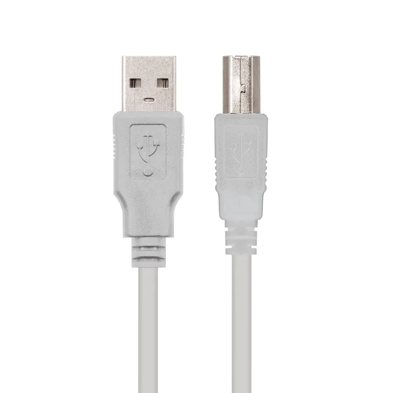 Cable USB Nano Cable Usb2.0 A/m - Usb2.0 B/m 3.0m Beige Impresora