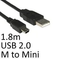 Nanocable Cable USB Nano Cable Usb2.0 A/m - Mini USB 5pin/m 1.8m Negro
