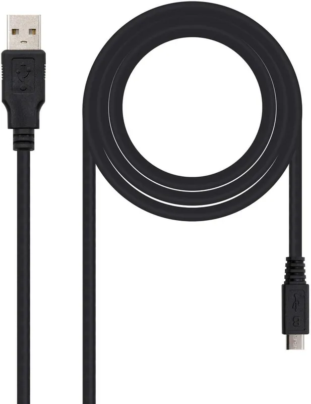 Nanocable Cable USB Nano Cable Usb2.0 A/m - Micro Usb2.0 B/m 0.80m Negro - foto 2