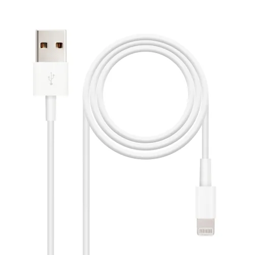 Nanocable Cable USB Nano Cable Usb2.0 A/m - Lightning Iphone 2.0m Blanco - foto 2