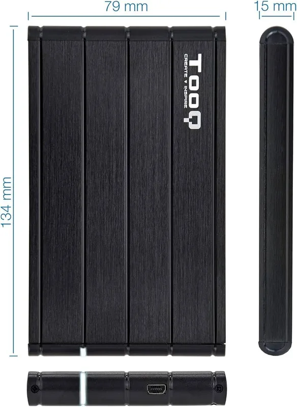 CAJA Disco Duro HDD TOOQ TQE-2530B 2.5'' SATA USB3.0 9,5MM NEGRA - foto 2