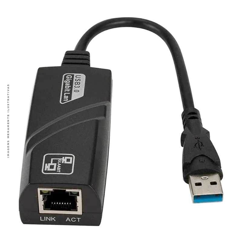 Nanocable Adaptador RED / Conversor Nano Cable USB Ethernet 10/100/1000mbps 0.15m - foto 3