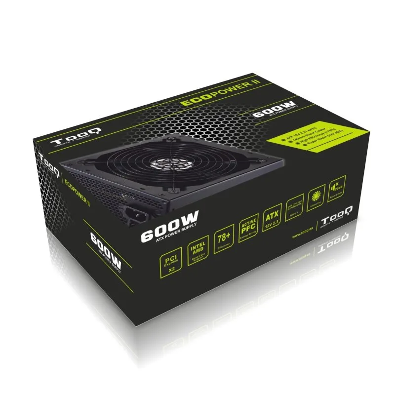 Fuente Alimentacion 600W Tooq Pfc-activo 5SATA 14CM ATX - foto 4