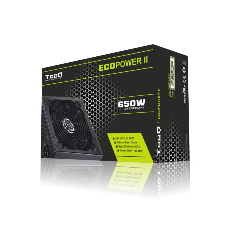 Fuente Alimentacion 650W Tooq PFC Activo 5SATA 14CM ATX - foto 4