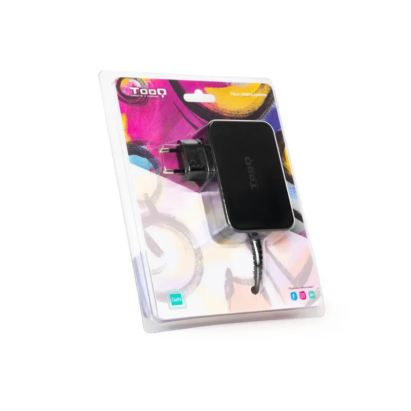 Cargador Tooq 90W Usb-c PD 1.8m para Portatil Negro - foto 2