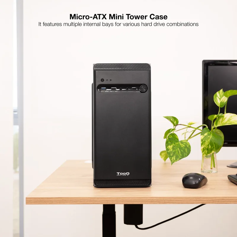 Caja Minitorre/micro-atx Tooq Dodeka Tqc-4702u3c-b S/fuente Usb3.0 Negro - foto 4