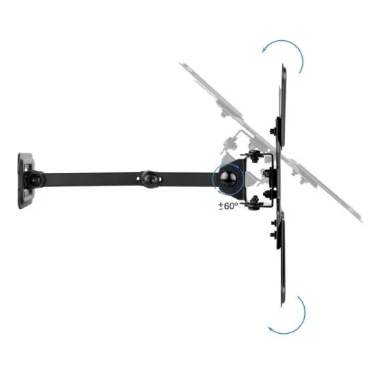Soporte Pared Monitor/tv Tooq Lp1344tn-b 13/43 Max.20kg Negro Inclinable/giratorio - foto 4