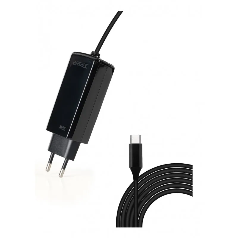 Cargador Tooq 90W Usb-c PD GAN para Portatil Negro - foto 2