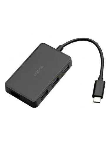 Hub Approx 4 Puertos USB 3.0 A Type-c Negro - foto 2