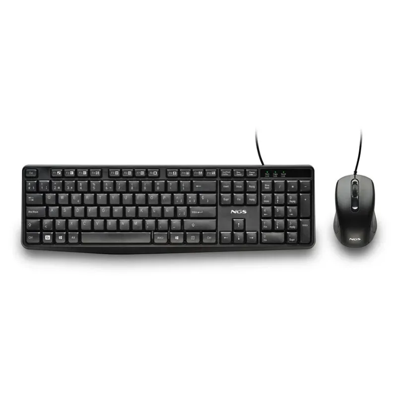 Combo Teclado/raton NGS Cocoa KIT V2 USB Negro