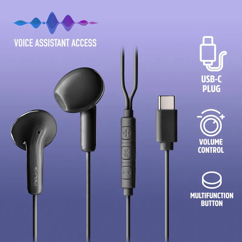 Auriculares C/microfono NGS Cross Glide Usb-c Negro C/cable - foto 2