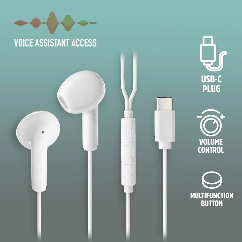 Auriculares C/microfono NGS Cross Glide Usb-c Blanco C/cable - foto 2