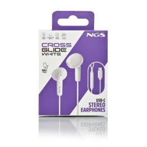 Auriculares C/microfono NGS Cross Glide Usb-c Blanco C/cable - foto 3