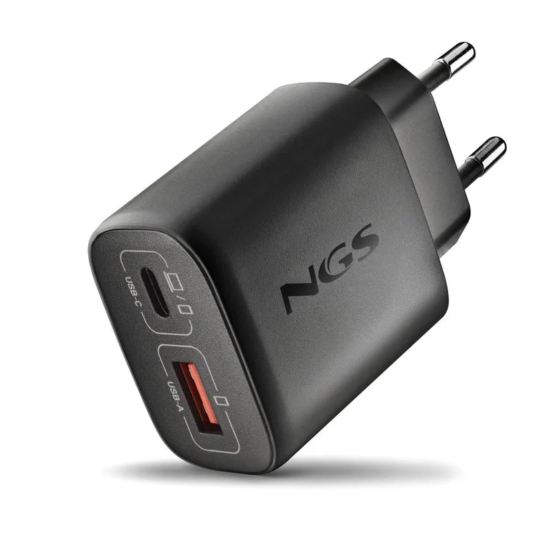 Cargador USB Pared NGS GAN 45W Usb-c Negro