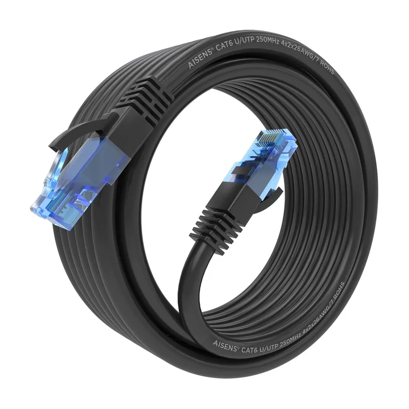 Latiguillo/cable RED Aisens RJ45 Cat.6 UTP Awg26 CCA 0.75m Negro - foto 2