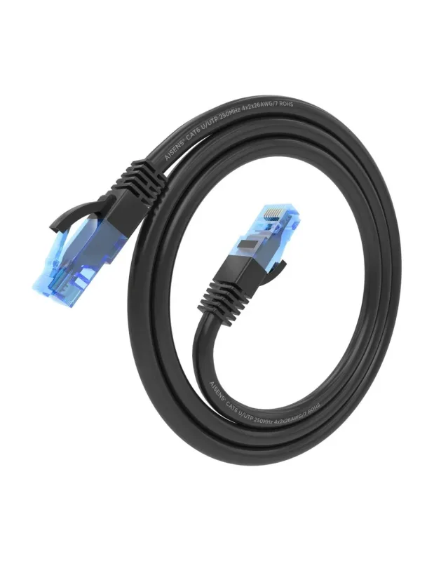 Latiguillo/cable RED Aisens RJ45 Cat.6 UTP Awg26 CCA 0.75m Negro - foto 3